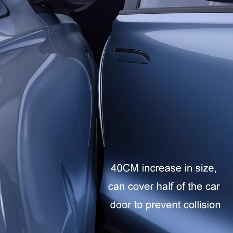 HAOCAI 40cm Car Door Anti-collision Strip Door Edge Bumper Protector, Color: 8pcs Black