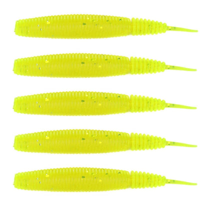 5pcs /Pack HENGJIA SO109 Spaghetti Worm Soft Bait Spiral Fishing Dummy Lures, Size: 10cm 7g(Color 2)