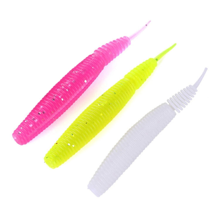 5pcs /Pack HENGJIA SO109 Spaghetti Worm Soft Bait Spiral Fishing Dummy Lures, Size: 10cm 7g(Color 1)