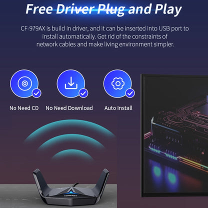 COMFAST CF-979AX WiFi6 5374Mbps USB-C / Type-C Wireless Network Card WiFi Receiver