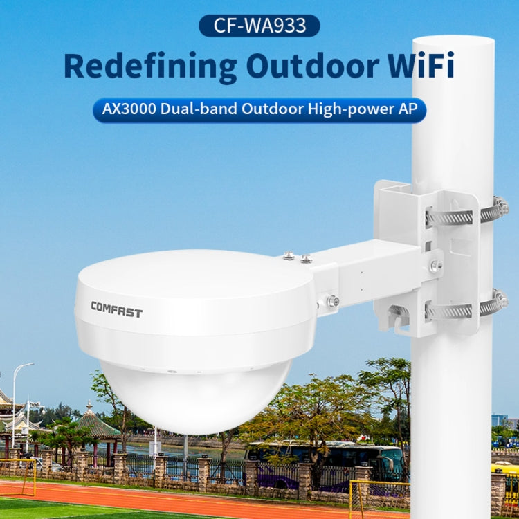 COMFAST WA933 Wi-Fi6  3000Mbps Outdoor Access Point Dual Band Waterproof Wireless Router Support VLAN(US Plug)