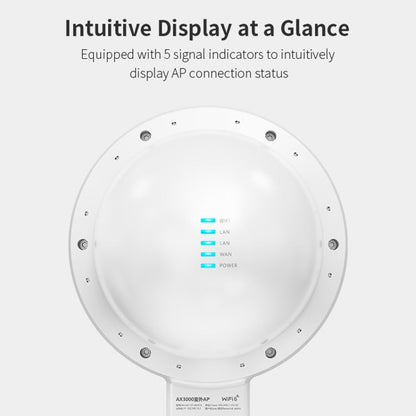 COMFAST WA933 Wi-Fi6  3000Mbps Outdoor Access Point Dual Band Waterproof Wireless Router Support VLAN(US Plug)