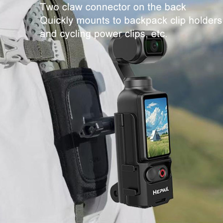 For DJI Osmo Pocket 3 HEPAIL Extended Adapter Protective Bezel Extension Handle Cold Shoe Adapter Bracket