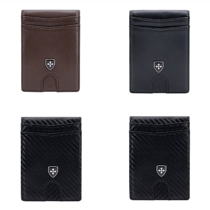 Baellerry RFID Anti-Theft Multi-Card Slot Contrasting Color Wallet Card Holder(Coffee)