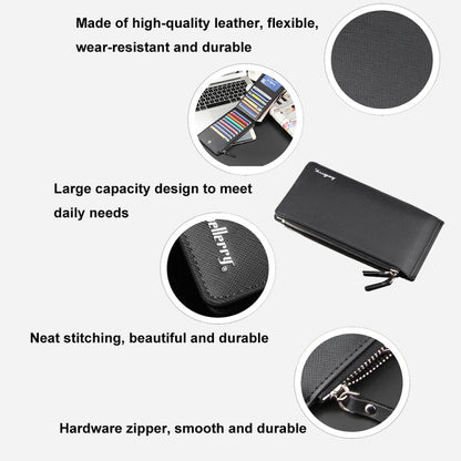 Baellerry CA013 Casual Multi-card Slot Long Wallet Multifunctional Ultra-thin Card Holder(Coffee)