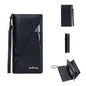 Baellerry S1240 Lychee Pattern Business Casual Zipper Long Wallet Multi-card Slot Clutch Bag(Black)