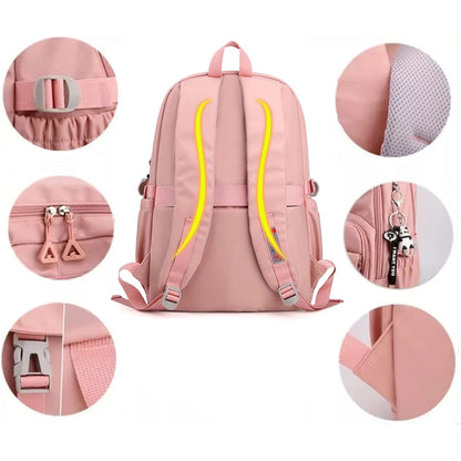 JLD  School Bag College Backpack Anti Theft Travel Bags for Teens Girls Students(Green)