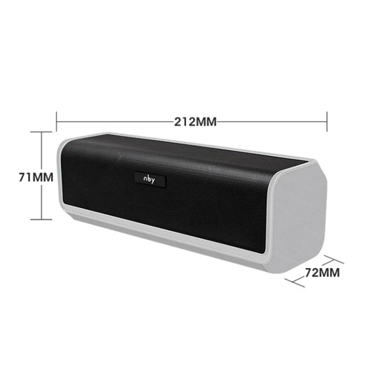 NBY 6690 TWS Couplet FM Multifunctional Desktop Plug-in Card Bluetooth Speaker(Grey)
