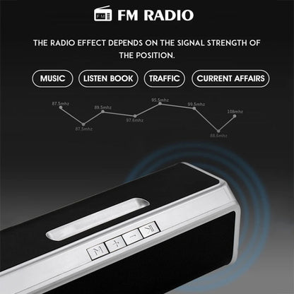 NBY 6690 TWS Couplet FM Multifunctional Desktop Plug-in Card Bluetooth Speaker(Grey)