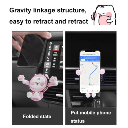 ICARER FAMILY AK-01 Car Air Outlet Cartoon Phone Holder Car Navigation Gravity Support Frame(White)
