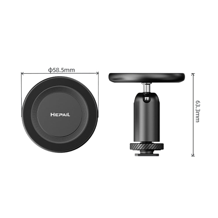 HEPAIL Magsafe Magnetic Mobile Phone Bracket Metal Gimbal Stand, Style: Cold Boot Base
