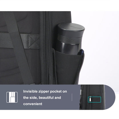 Bopai 61-19011 Large Capacity Waterproof Travel Laptop Backpack With USB+Type-C Port(Black)