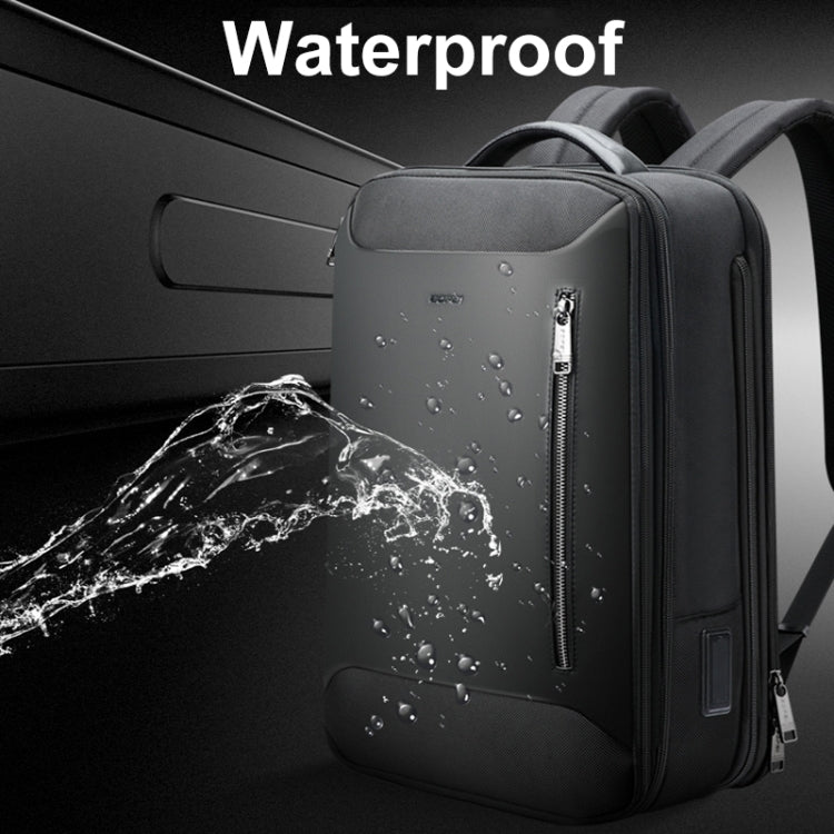 Bopai 61-19011 Large Capacity Waterproof Travel Laptop Backpack With USB+Type-C Port(Black)