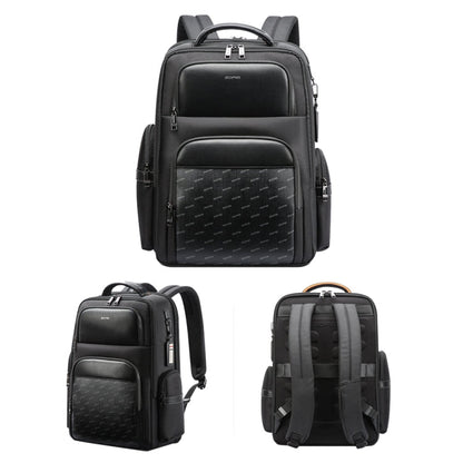 Bopai 61-91911 Large Capacity Business Waterproof Laptop Backpack With USB+Type-C Port(Black)
