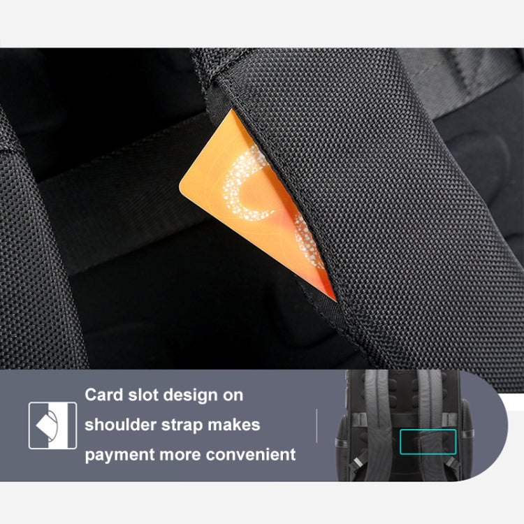 Bopai 61-91911 Large Capacity Business Waterproof Laptop Backpack With USB+Type-C Port(Black)