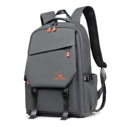 WEIXIER B682 Large Capacity Double Shoulder Backpack Casual Waterproof Travel Bag(Dark Gray)