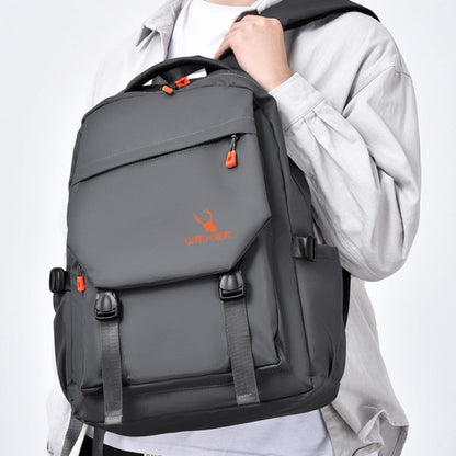 WEIXIER B682 Large Capacity Double Shoulder Backpack Casual Waterproof Travel Bag(Dark Gray)