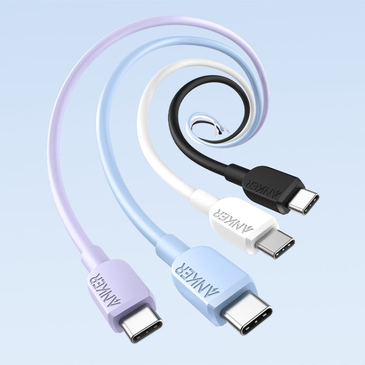 ANKER A81E2 1.8m 60W Dual Type-C Data Cell Phone Dual Head Fast Charging Cable(Blue)