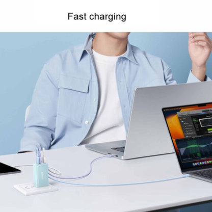 ANKER A81E2 1.8m 60W Dual Type-C Data Cell Phone Dual Head Fast Charging Cable(Blue)