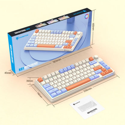 XUNSVFOX K81 Clavier filaire lumineux pour jeux et bureautique (Violet)