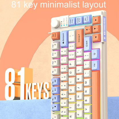 XUNSVFOX K81 Clavier filaire lumineux pour jeux et bureautique (Violet)