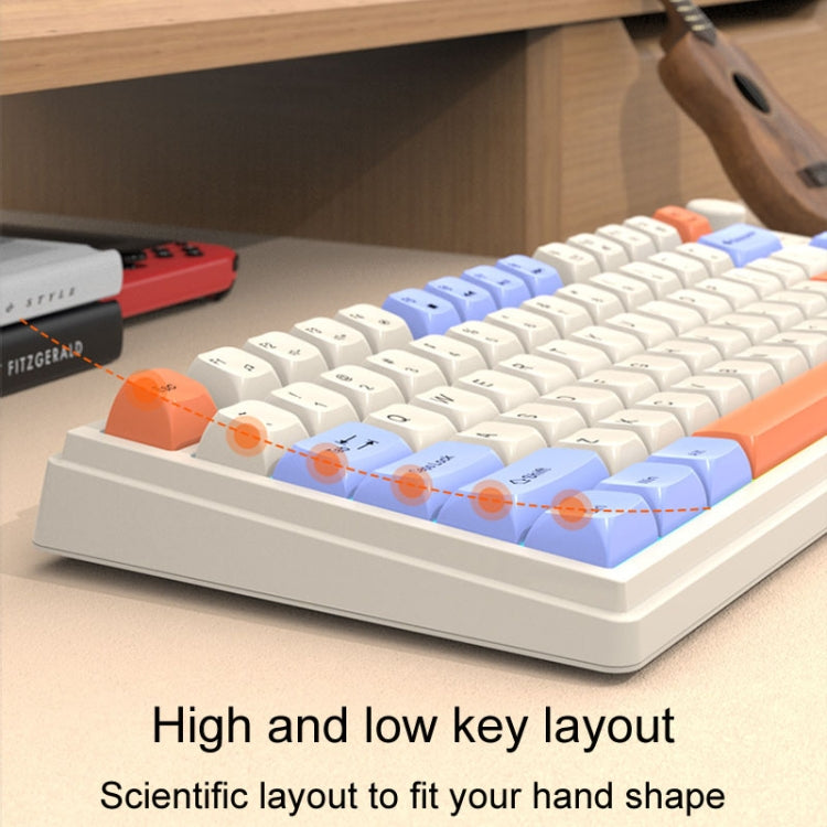 XUNSVFOX K81 Clavier filaire lumineux pour jeux et bureautique (Violet)