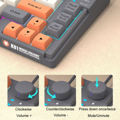 XUNSVFOX K81 Clavier filaire lumineux pour jeux et bureautique (Violet)