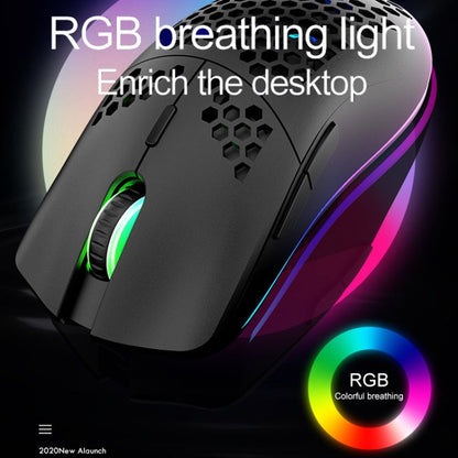 XUNSVFOX XYH80 Hollow Hole Rechargeable Wireless Gaming Mouse RGB Light Computer Office Mouse(Black)
