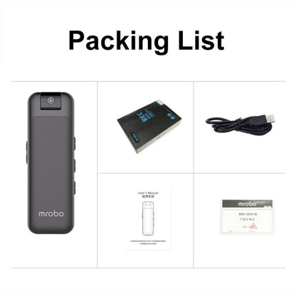 Mrobo D3 1080P Rotating Camera HD Infrared Night Recording Pen, Size: 16 GB(Black)