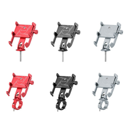 JOHORSE Bicycle Shockproof Mobile Phone Holder Motorcycle Riding Equipment, Color: Handlebar Black