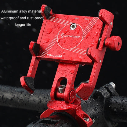 JOHORSE Bicycle Shockproof Mobile Phone Holder Motorcycle Riding Equipment, Color: Handlebar Black