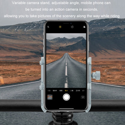 JOHORSE Bicycle Shockproof Mobile Phone Holder Motorcycle Riding Equipment, Color: Handlebar Black