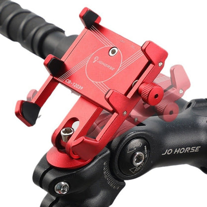 JOHORSE Bicycle Shockproof Mobile Phone Holder Motorcycle Riding Equipment, Color: Handlebar Black