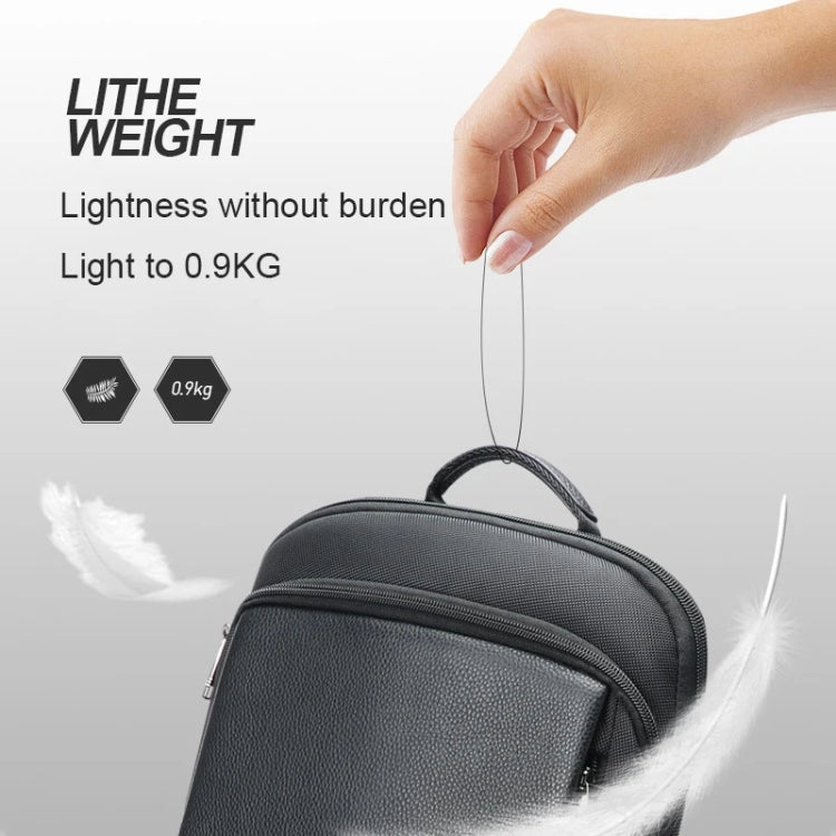 Bopai First-Layer Cowhide Business Commuter Waterproof And Lightweight Laptop Backpack, Color: Flagship