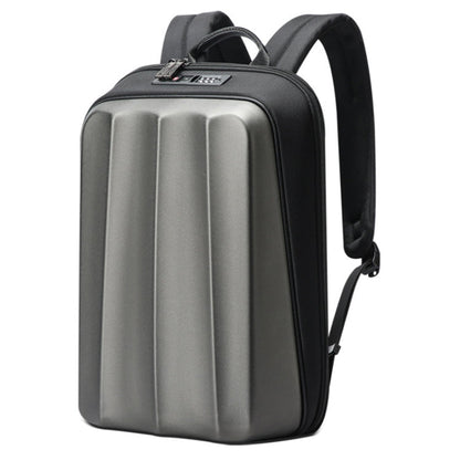 Bopai 61-122579 Large Capacity Hard Shell Password Lock Waterproof Business Laptop Backpack(Grey)