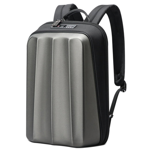 Bopai 61-122579 Large Capacity Hard Shell Password Lock Waterproof Business Laptop Backpack(Grey)