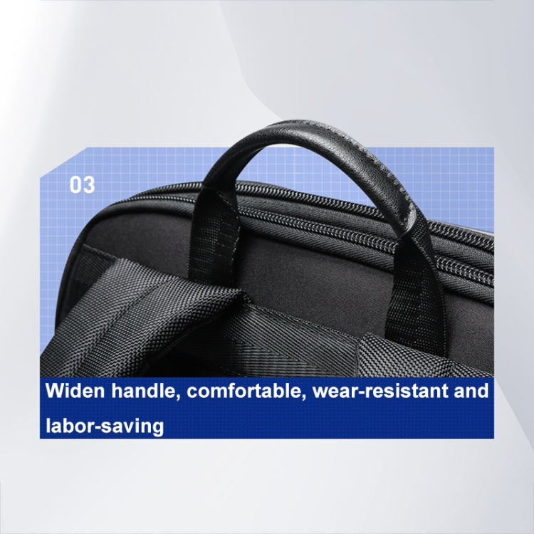Bopai 61-122579 Large Capacity Hard Shell Password Lock Waterproof Business Laptop Backpack(Grey)
