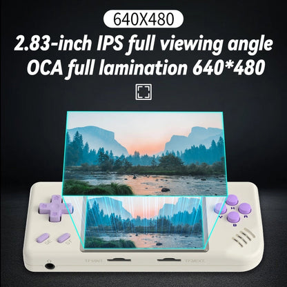 ANBERNIC RG28XX Retro Handheld Game Console 2.83-Inch IPS Screen Linux OS 64GB(Retro Gray)
