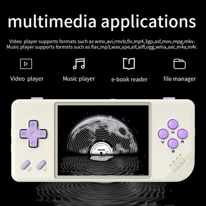 ANBERNIC RG28XX Retro Handheld Game Console 2.83-Inch IPS Screen Linux OS 64GB+128GB(Transparent Black)