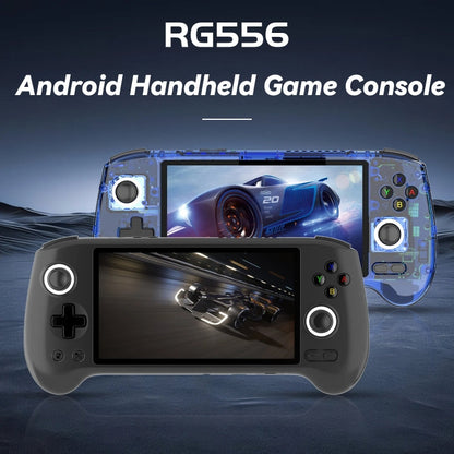 ANBERNIC RG556 Handheld Game Console Android 13 System 5.48-Inch AMOLED Screen WIFI Bluetooth Game Player 128GB+256GB(Black)