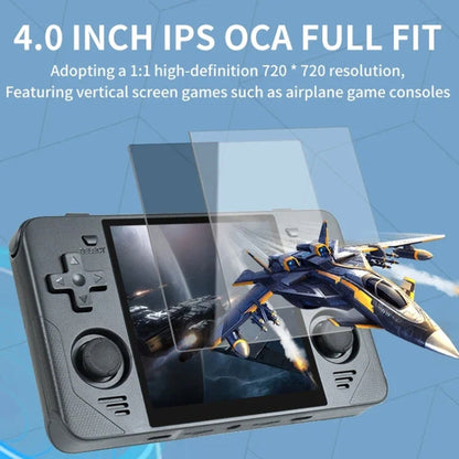 POWKIDDY RGB30  4 Inch IPS Screen Handheld Game Console Built In WIFI＋Bluetooth 16GB+256GB(Black)
