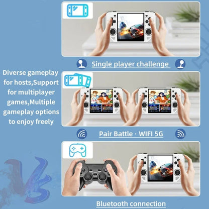 POWKIDDY RGB30  4 Inch IPS Screen Handheld Game Console Built In WIFI＋Bluetooth 16GB+64GB(White)