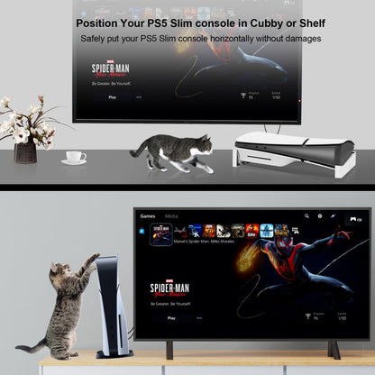 For PS5 Slim JYS-P5189 Console Horizontal Placement Stand Digital / Optical Drive Version Universal Storage Mount(Black)