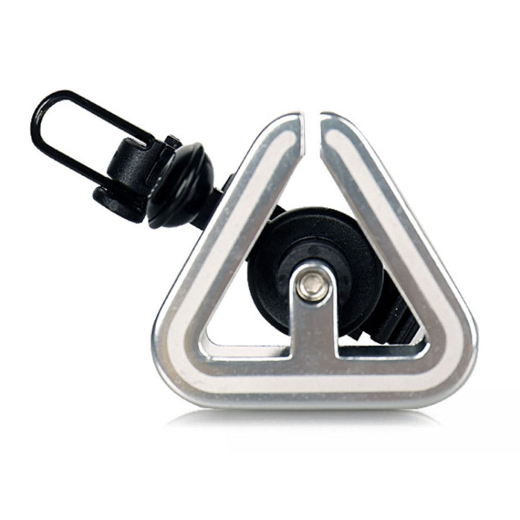 Sonnette de VTT N+1 universelle en cuivre triangulaire, couleur : argent avec anneau de fixation