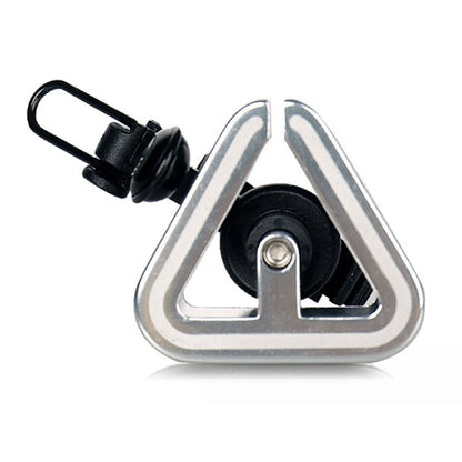 Sonnette de VTT N+1 universelle en cuivre triangulaire, couleur : argent avec anneau de fixation