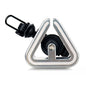 Sonnette de VTT N+1 universelle en cuivre triangulaire, couleur : argent avec anneau de fixation
