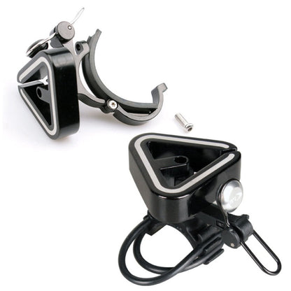 Sonnette de VTT N+1 universelle en cuivre triangulaire, couleur : argent avec anneau de fixation