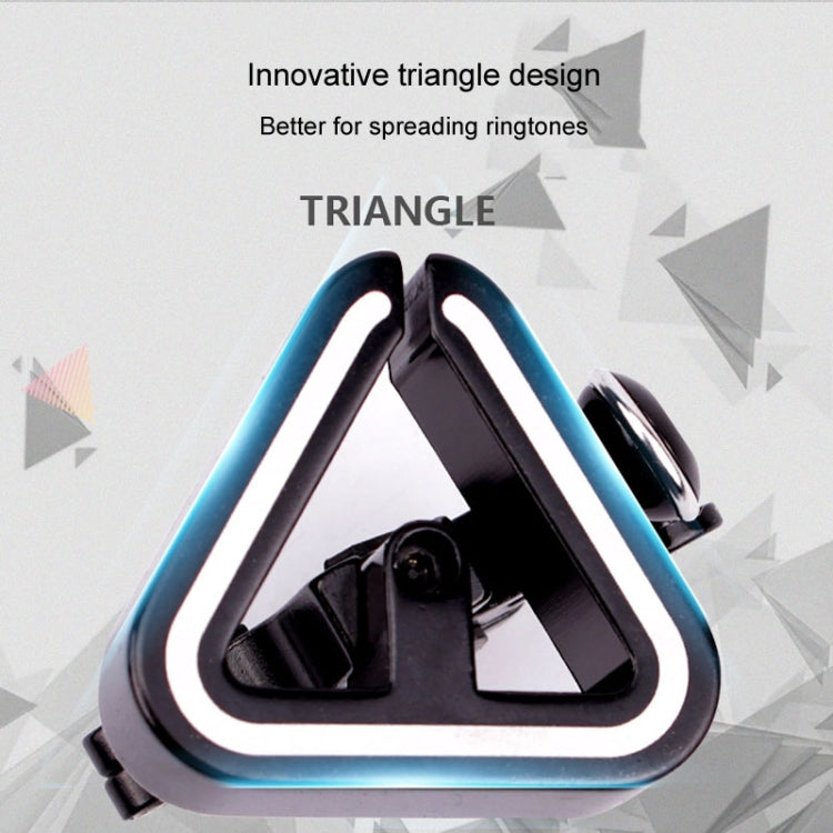 Sonnette de VTT N+1 universelle en cuivre triangulaire, couleur : argent avec anneau de fixation