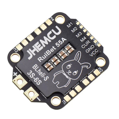 JHEMCU RuiBet 55A ESC 4 en 1 brushless 3-6S 30.5X30.5 M4 BLHELI_S Dshot600 pour FPV RC