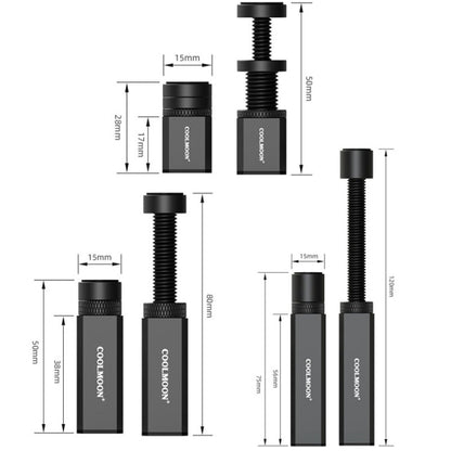 COOLMOON Graphics Card Stand Desktop Computer Graphics Card Vertical Top Support Bracket Screw Telescopic Support Rods, Adjustable Height: 2.8-5cm (Silver)
